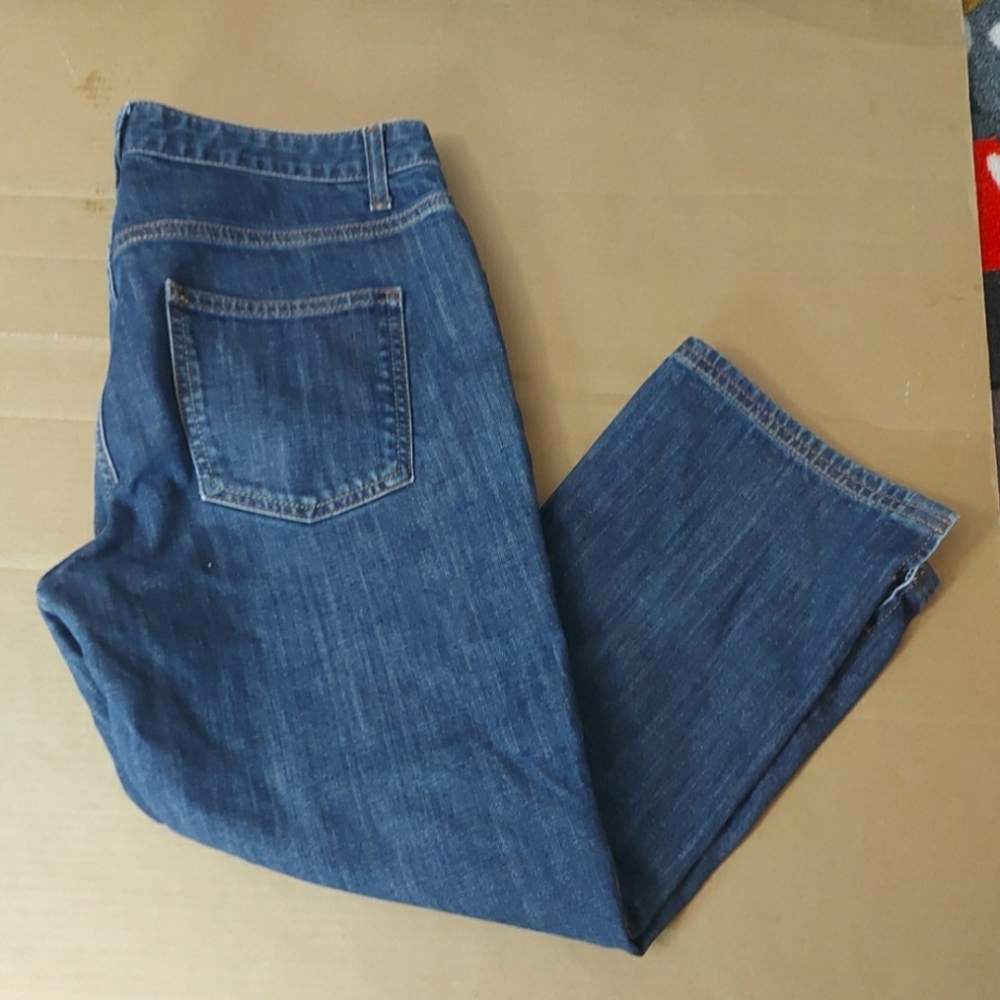 Boden Boyfriend Capri Crop Side Slit Jeans